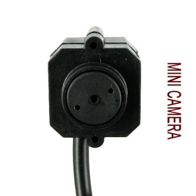 Micro Wired Pinhole Color Audio Spy Camera AC Adapter